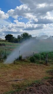 Canhão de irrigação por aspersão em operação. 💧🌱

Tecnologia e eficiência para levar água ao campo com qualidade.

A irrigação por aspersão simula a chuva, distribuindo a água de maneira uniforme e garantindo melhor aproveitamento para o desenvolvimento das culturas.

O canhão de irrigação permite atender grandes áreas com praticidade, proporcionando eficiência e excelente cobertura.

Cada lavoura tem uma necessidade. Um bom manejo da irrigação faz toda a diferença. 🌾

#Araguaia #Irrigação #Aspersão #AgroRS #RioGrandeDoSul
